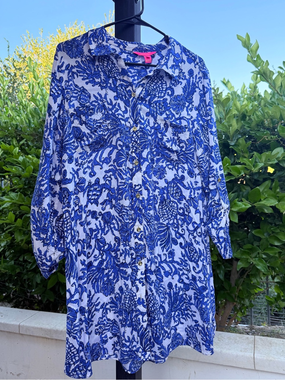 Lilly Pulitzer Natalie Shirtdress Cover-Up – Size Large